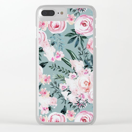 Watercolor Rose Clear iPhone Case