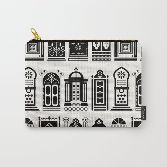 Moroccan Doors – Black Palette Carry-All Pouch