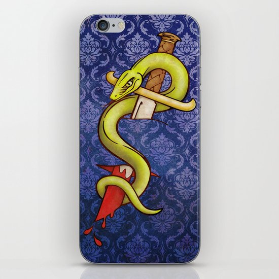 Knife and Snake tattoo print iPhone & iPod Skin