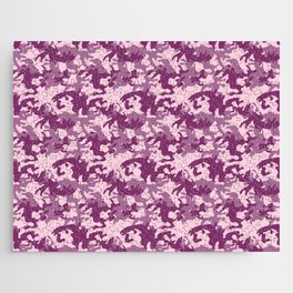 Pink abstract camo pattern  Jigsaw Puzzle