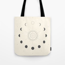 Moon Phases Light Tote Bag