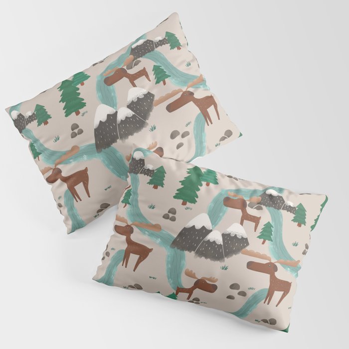 Moose in the Wildnerness Pillow Sham
