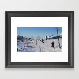 very severe winter... Framed Art Print