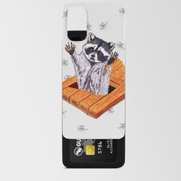 Peeking Raccoons #5 White Pallet - Android Card Case