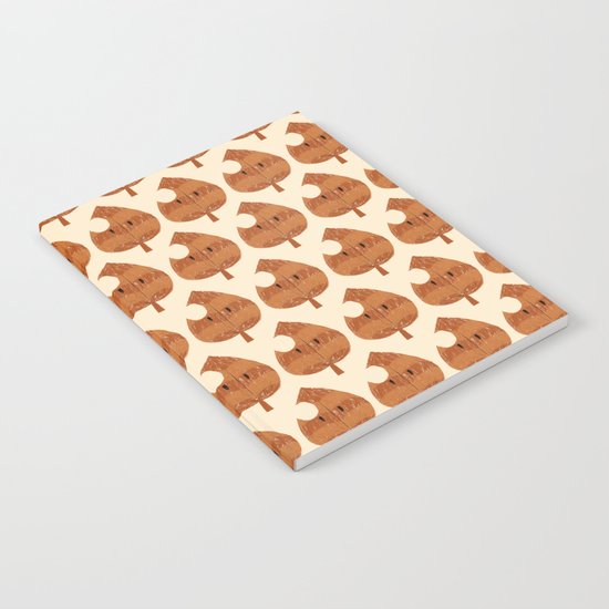 raccoon leaf pattern Notebook