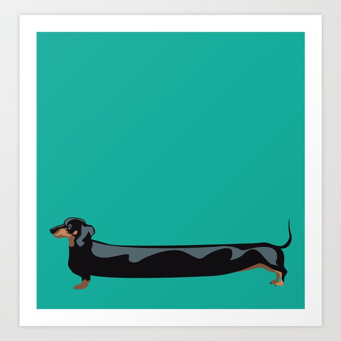 dachshund - wiener dog - i love my wiener Art Print