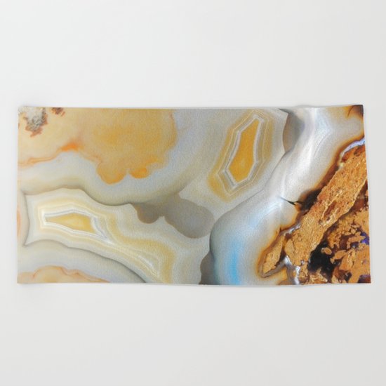 Autumnal Agate Beach Towel