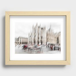 Duomo of Milan, intentional camera movement abstraction. Recessed Framed Print