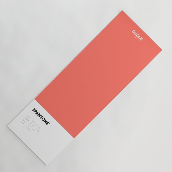 Not Pantone Collection #FF7062 Living Coral Yoga Mat