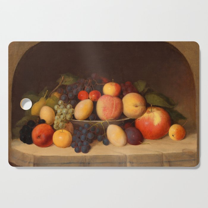 Fruit Still Life, 1849 by Robert Seldon Duncanson Cutting Board