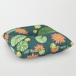 Lily pad pond Floor Pillow