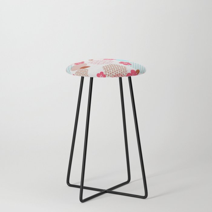 flowers Counter Stool