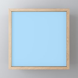 Solid Pale Light Blue Color Framed Mini Art Print