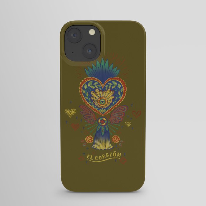 Mexican Heart Tassel (Corazon) - Green iPhone Case