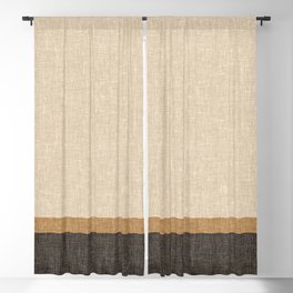Brown and Caramel Simple Stripe Abstract Blackout Curtain