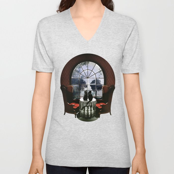 Room Skull V Neck T Shirt