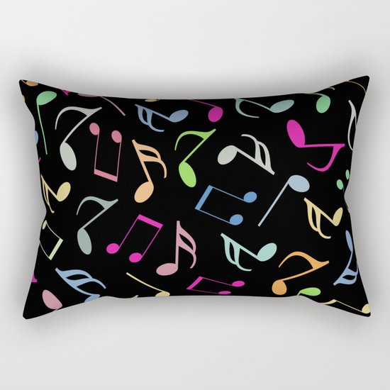 Music Colorful Notes II Rectangular Pillow