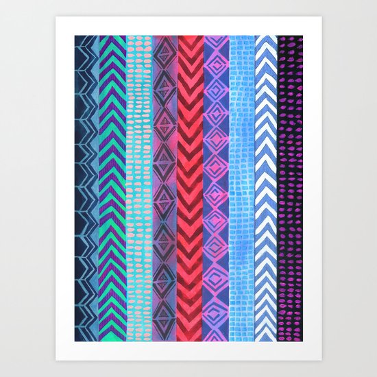 PATTERN {Peru Stripe} Art Print