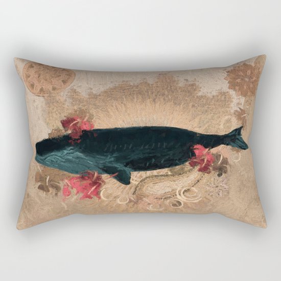 The Flying Whale Rectangular Pillow