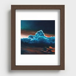 Turqoise Cloud Recessed Framed Print