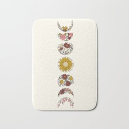 Floral Phases of the Moon Bath Mat