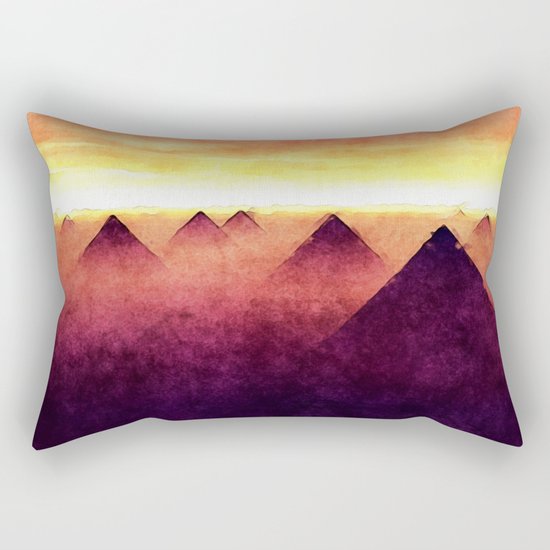Pyramids At Sunrise Rectangular Pillow