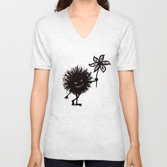 Evil Bug Gives Flower Unisex V-Neck
