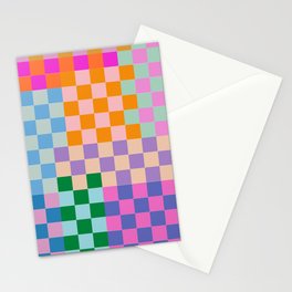 Checkerboard Collage Stationery Card