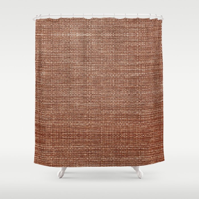 Heritage - Hand Woven Cloth Brown Shower Curtain