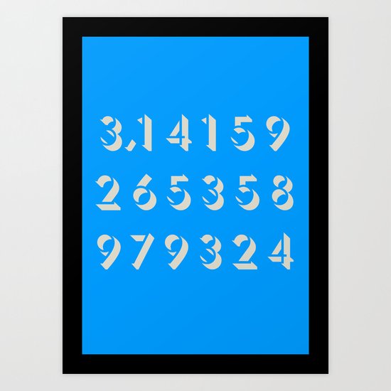 Pi - 3,14 -Orange Art Print