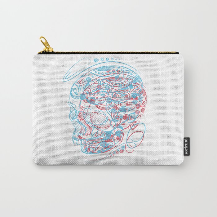 Red 'n Blue Skulls Carry-All Pouch