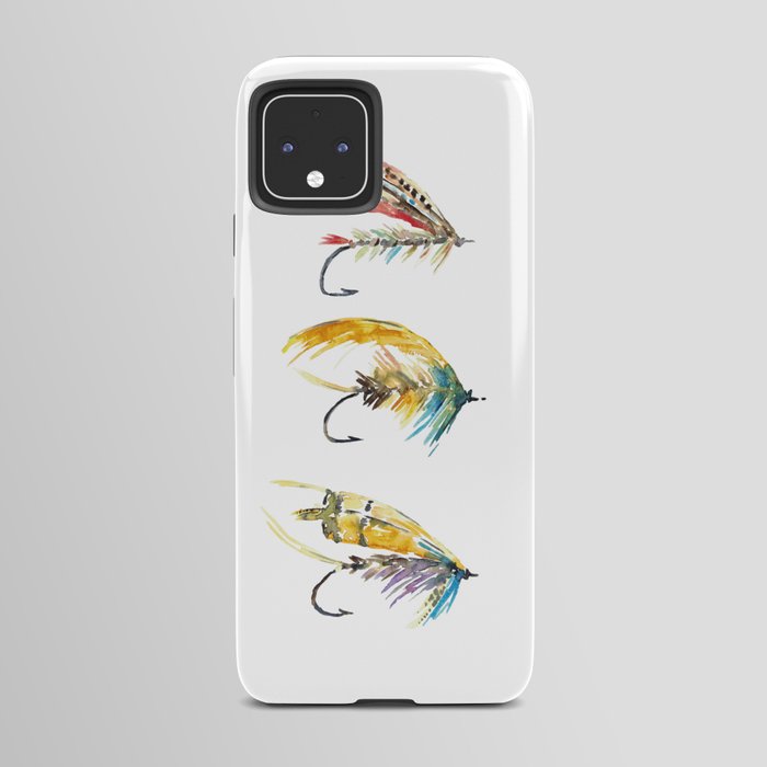 Fly Fishing lure watercolor Android Case by GoodFairyArt