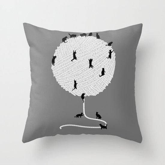 A Cats' Wandering Place Throw Pillow