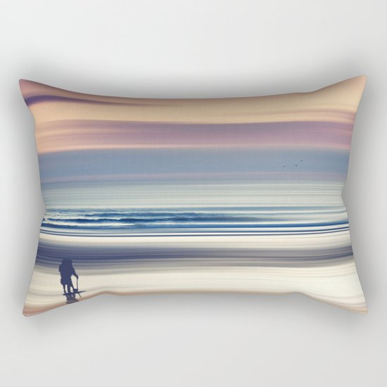 Sharing the Magic - abstract seascape at sunset Rectangular Pillow