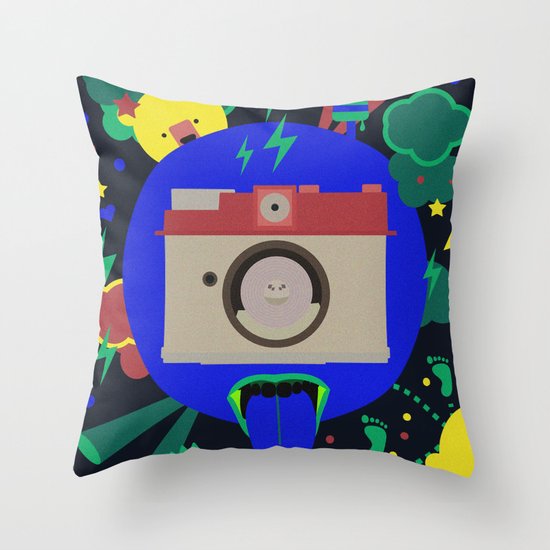 having too much fun to take pictures Throw Pillow