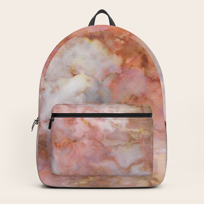 rose gold marble backpack