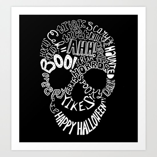 Halloween Skull Art Print
