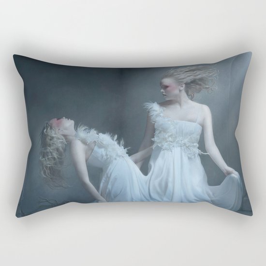 Upon the eternal sleep Rectangular Pillow