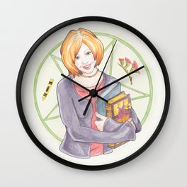 Willow Rosenberg of Buffy The Vampire Slayer Watercolor Portrait Illustration Wall Clock