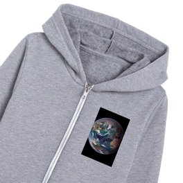 The blue marble, version 2 - planet earth from outer space color portrait photograph / photography Kids Zip Hoodie