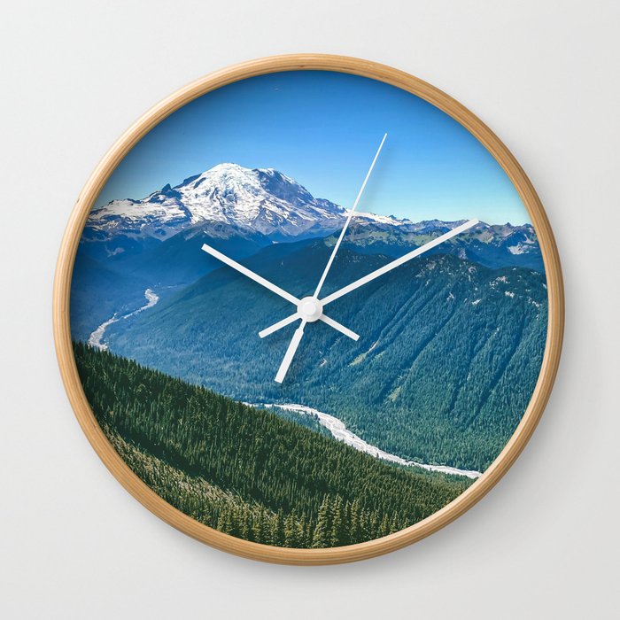 Mount Rainier National Park Wall Clock