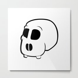 Silly Skull Metal Print