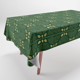 Emerald Art Deco Fan Tablecloth