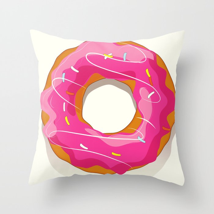 The donut Throw Pillow