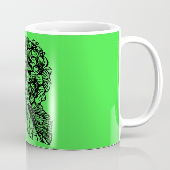 Green Hydrangea Mug