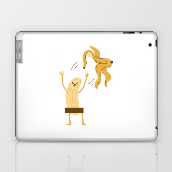 Naked Banana Cartoon Laptop & iPad Skin