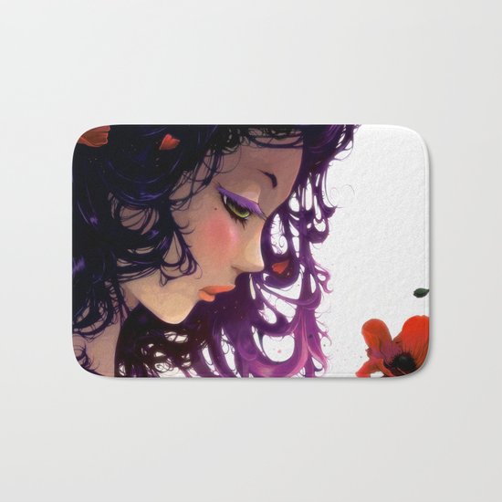 Les fleurs rouges... Bath Mat