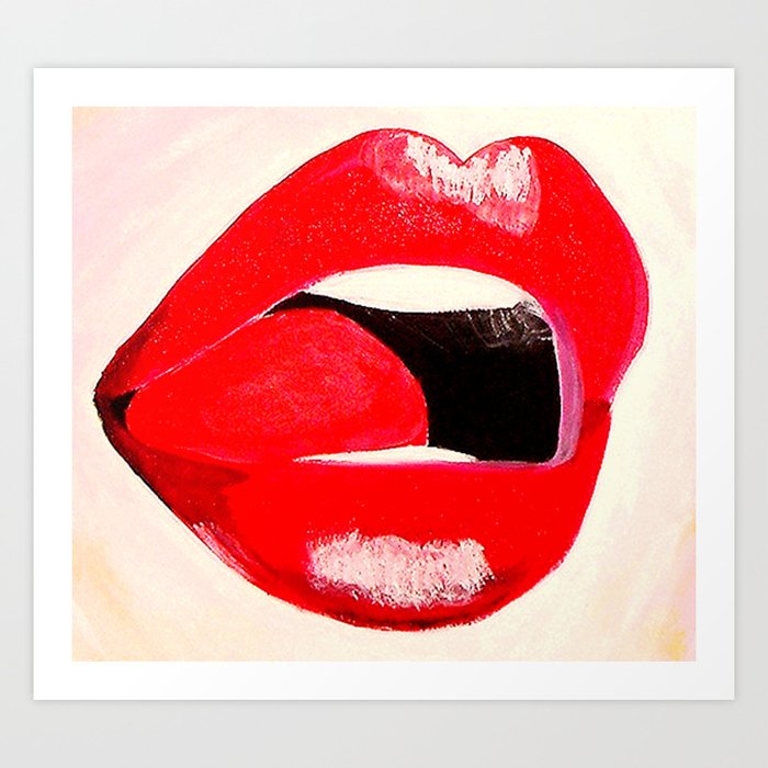 Red Lips #society6 #decor #buyart Art Print