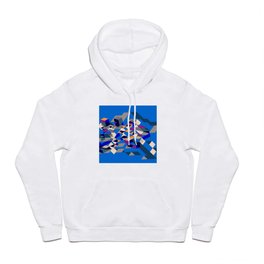 Blue collage Hoody
