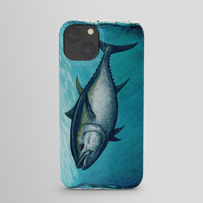 Bluefin Tuna ~ Watercolor Painting by Amber Marine,(Copyright 2016) iPhone Case